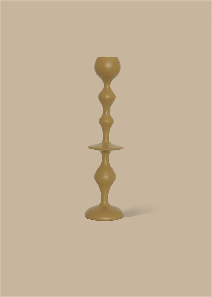 INFINITY CANDLE HOLDER - MUSTARD LARGE