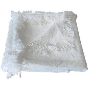 Champêtre Heavy Weight French Linen Massive Throw - White