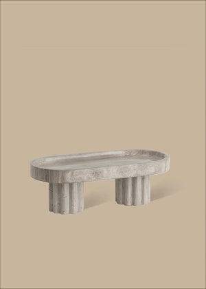 COLUMN TRAY - OVAL / WOOD GRAIN