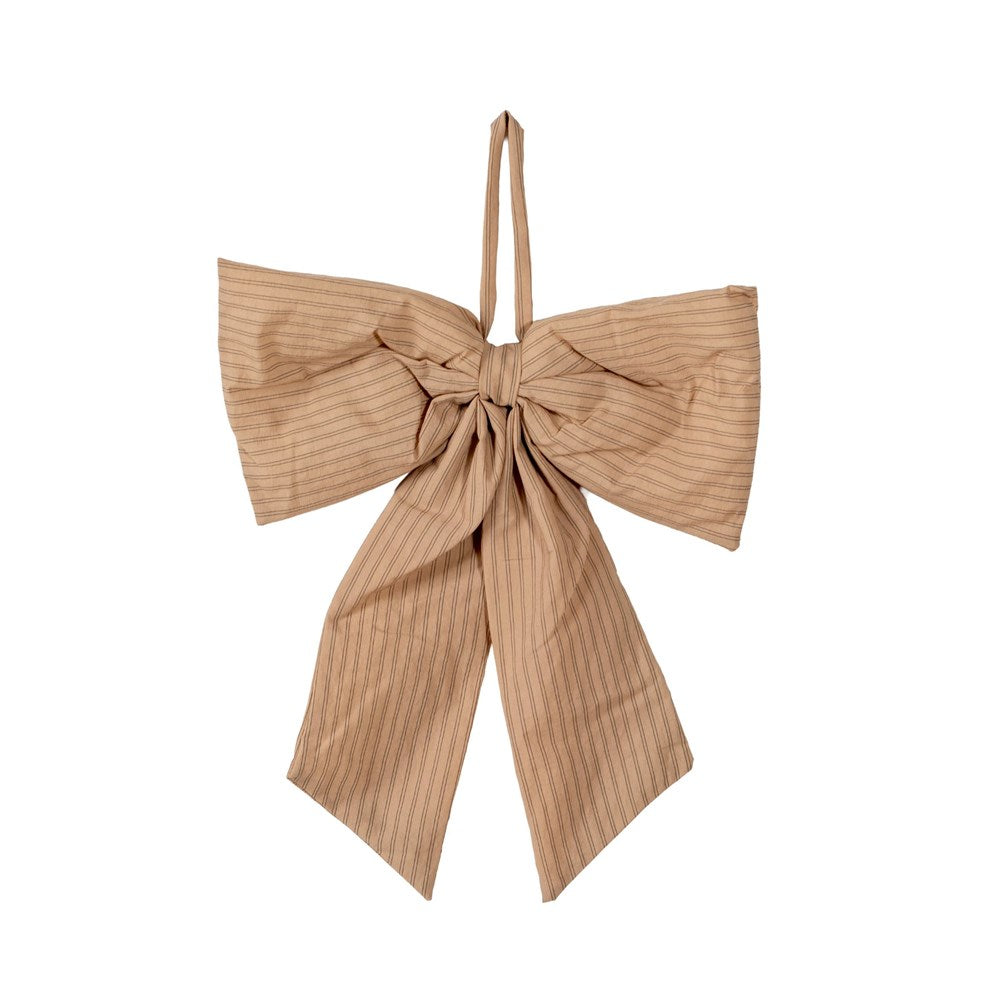 LUVA Hanging Door Bow, Medium Stripe Sage/Black