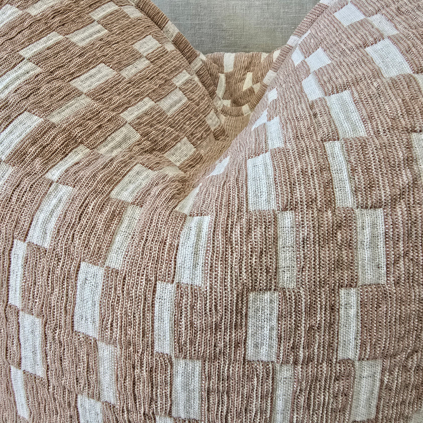 Mosaic Jacquard Linen Cotton Cushion