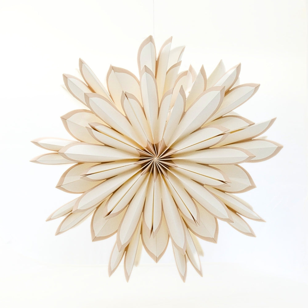 Wall & Window Paper Snowflake Off-White w Flaxseed Edge