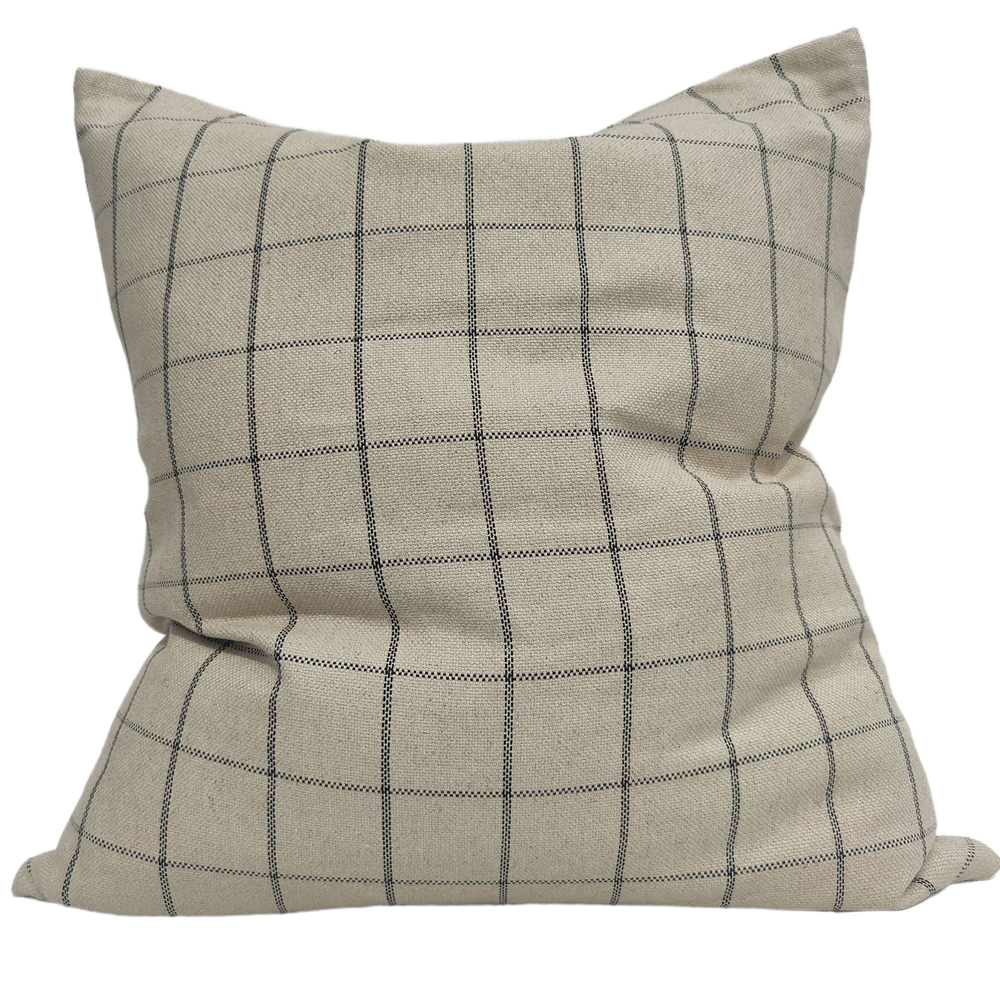 Irish Plaid Rustic Linen Cotton Cushion