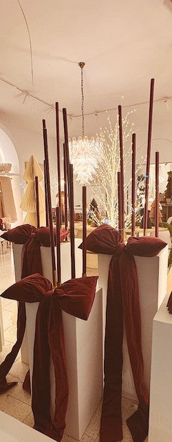 100cm Candlestick Wine Red