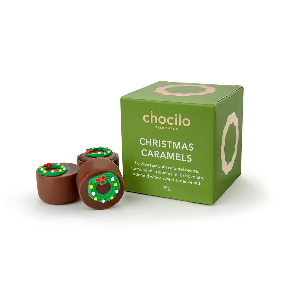 Christmas Caramel Milk Chocolates Gift Cube