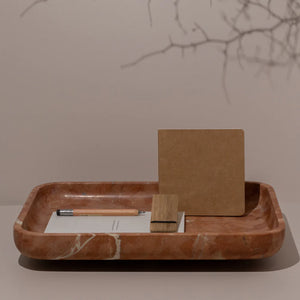 CoTheory The Architect Footed Letter Tray  - Rosso Alicante