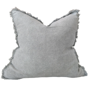 Matera Stonewashed Heavy Weight French Linen Cushion - Blue Grey