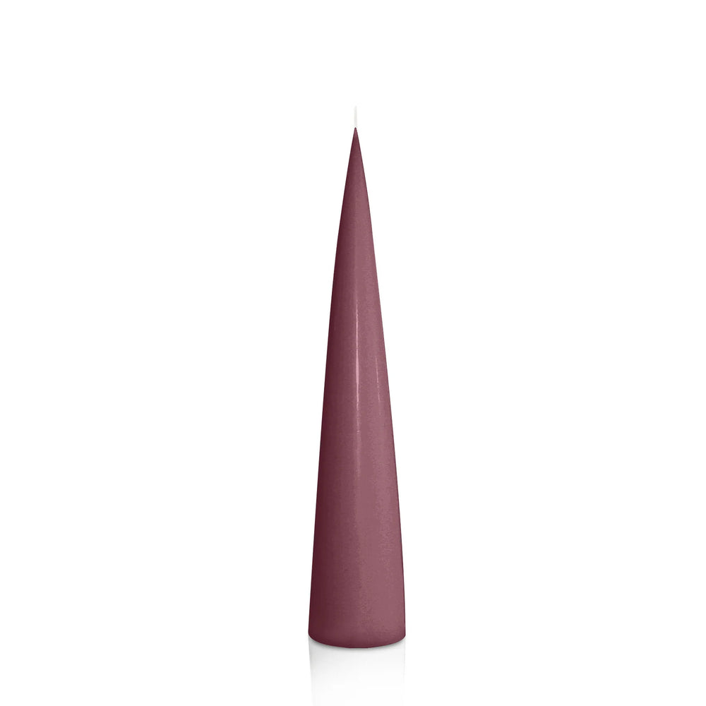 Burgundy 4cm x 20cm Cone Candle