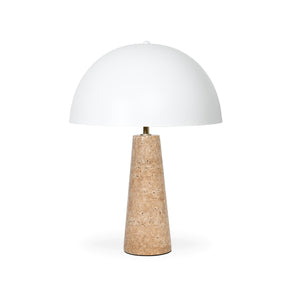 Mila Table Lamp – Sandstone – White Shade