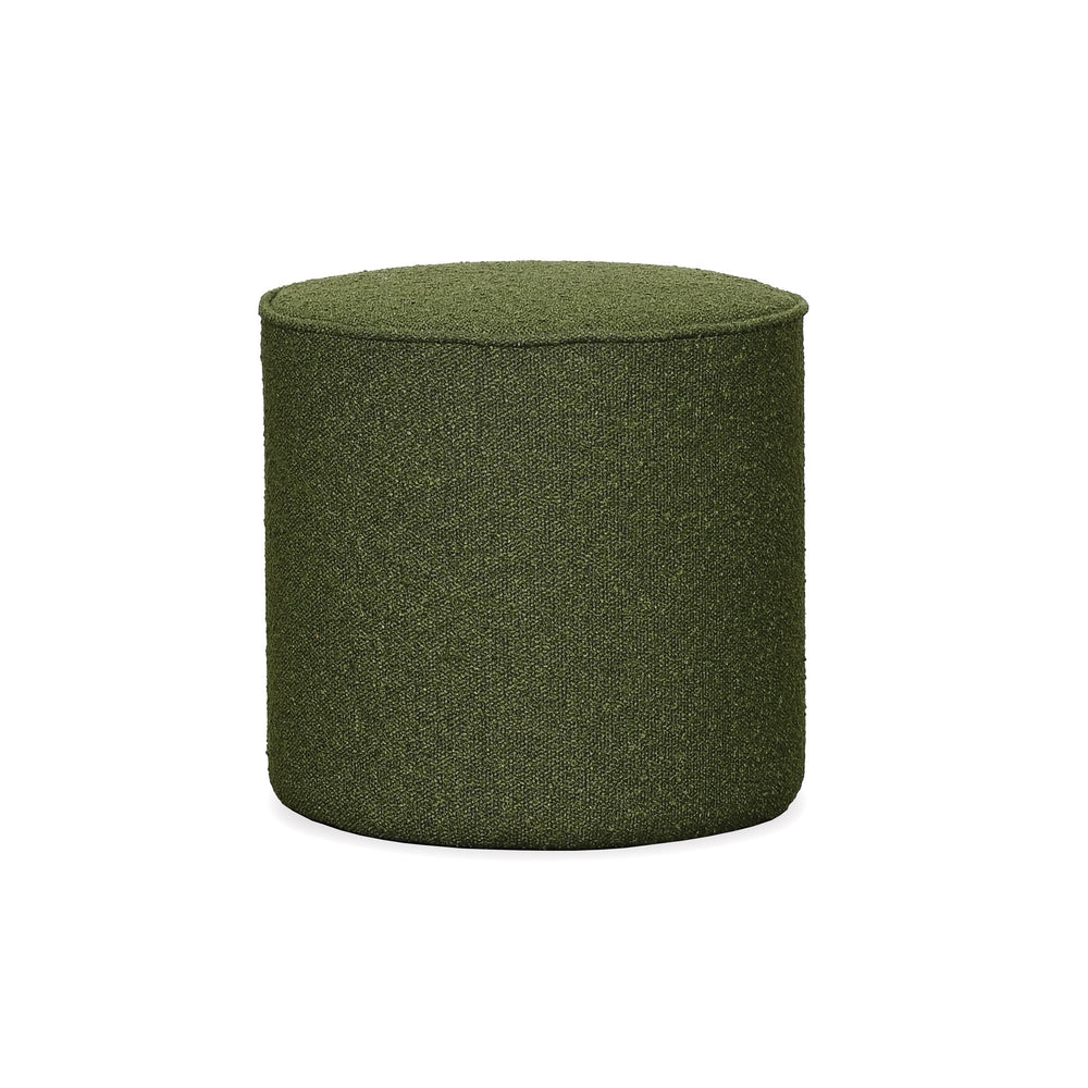BELAMY PIPED OTTOMAN – FORREST GREEN – SMALL ROUND