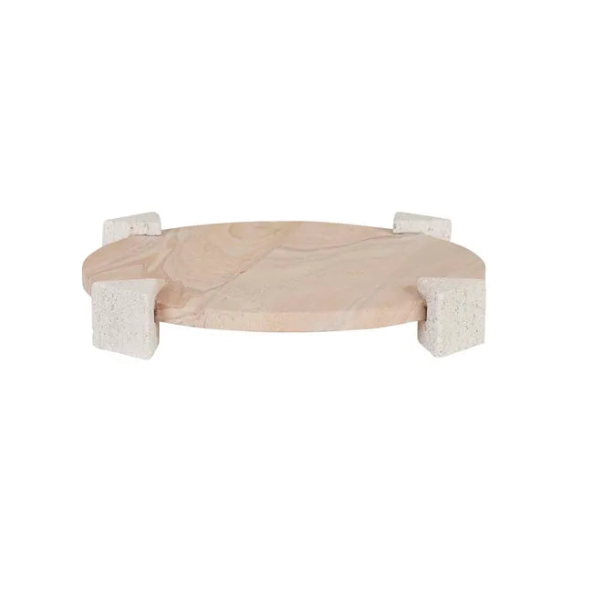 
            
                Load image into Gallery viewer, Rufus Hedra Round Tray - Honeycombed Beige
            
        