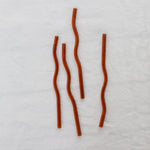 Curve Glass Straw, Set of 4, Cinnamon