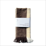 Napkin w/Fringe, Coffee Bean/Light Grey (Set of 2)