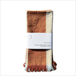 Napkin w/Fringe, Mist/Cappuccino (Set of 2)