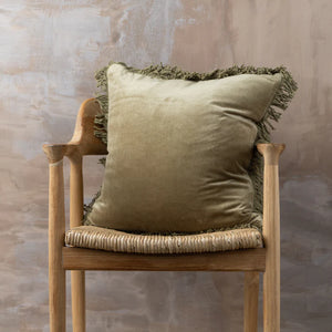 SAARDE Velvet Cushion Range | Olive