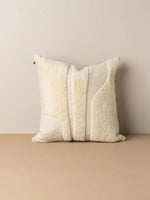 Abstract Square Cushion - Ivory