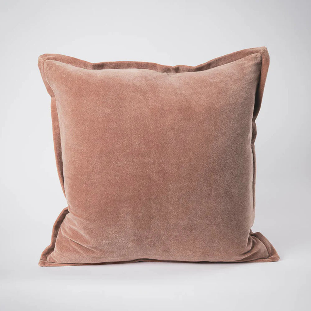 Evelyn Velvet Cushion - Clay