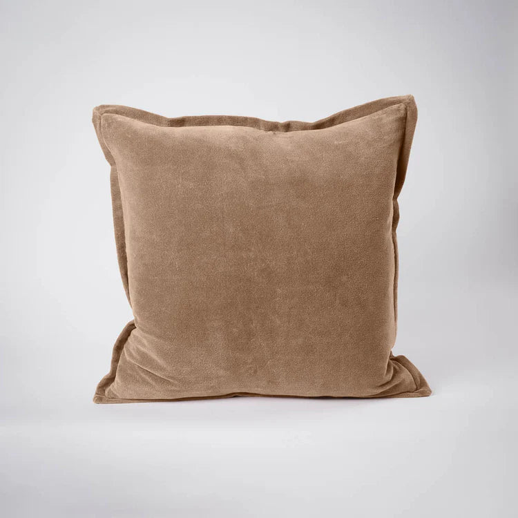 Evelyn Velvet Cushion - Natural