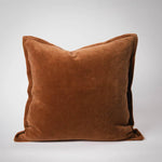 Evelyn Velvet Cushion - Nutmeg