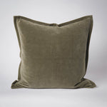 Evelyn Velvet Cushion - Olive