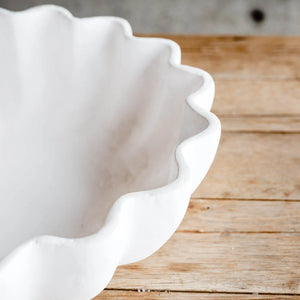 Scalloped Bowl - White