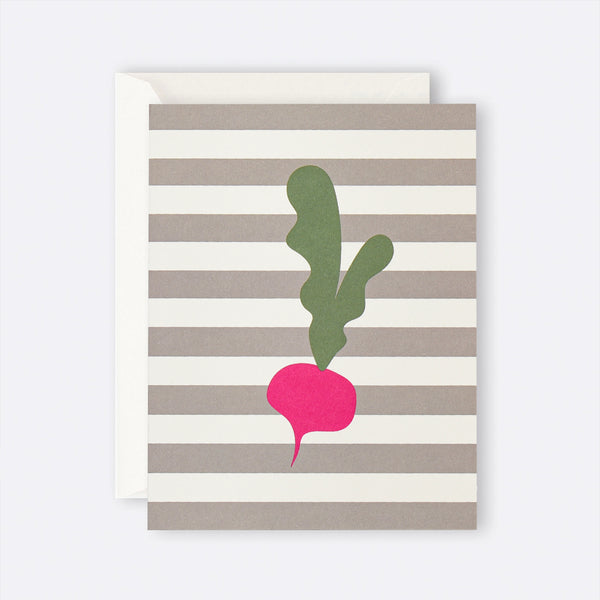 Stationery | Card | Radish Stripe