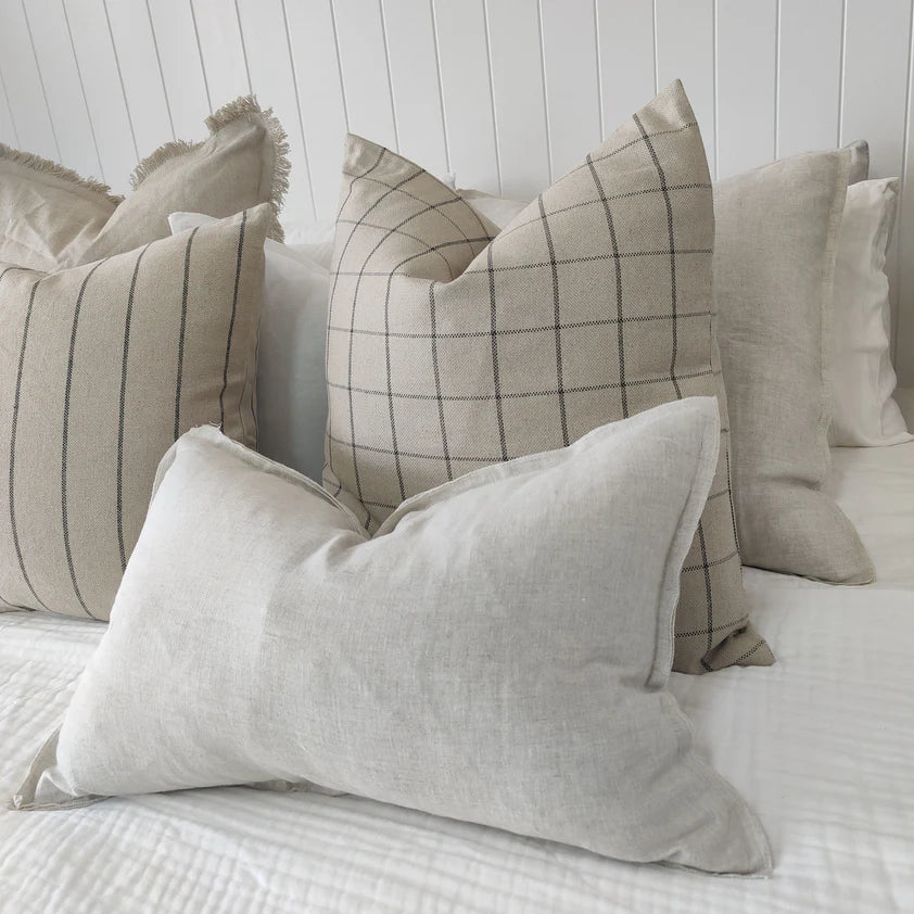 Irish Plaid Rustic Linen Cotton Cushion