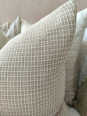 Amiens Jute Linen Cotton Waffle Texture Cushion