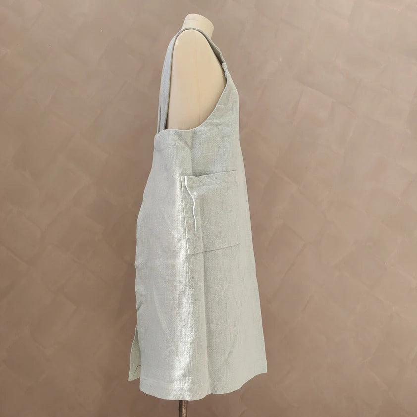 Champêtre Heavy Weight Pure French Linen Pinafore Cross Back