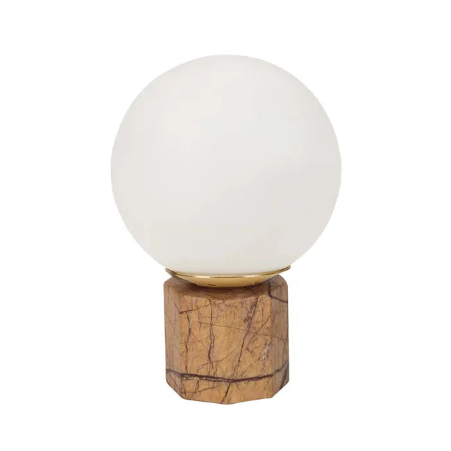 Easton Globe Table Lamp - Brown Marble