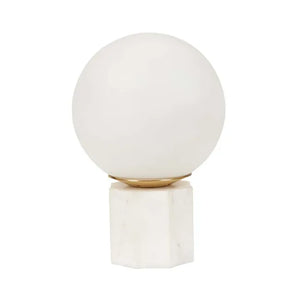 Easton Globe Table Lamp - White Marble