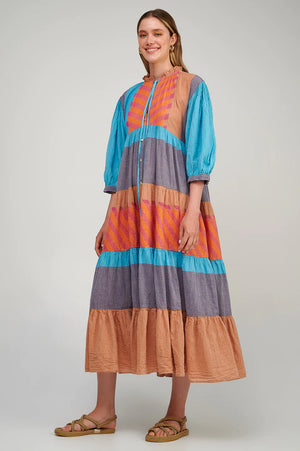 
            
                Load image into Gallery viewer, PEARL &amp;amp; CAVIAR AEGEAN MAXI DRESS
            
        