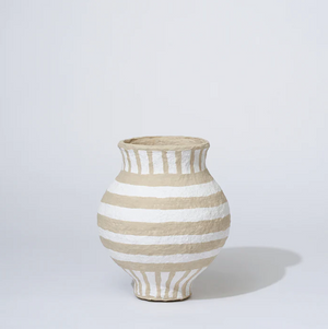 COTTON MACHE BELLY VESSEL HONEY STRIPE