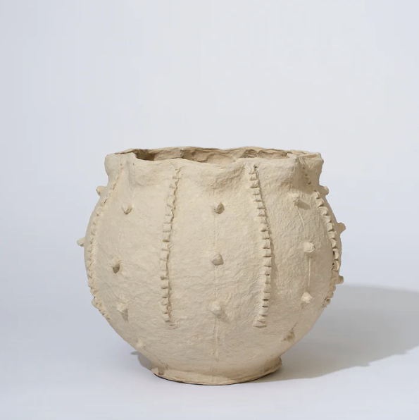 COTTON MACHE POBBLE VESSEL HONEY