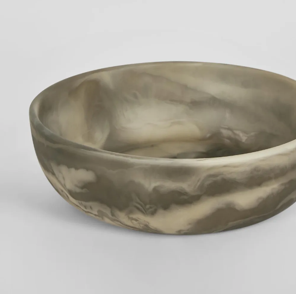 HALO SWIRL RESIN SERVING BOWL MEDIUM COCA