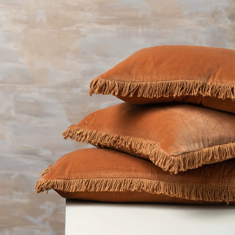 SAARDE Velvet Cushion Range | Terracotta