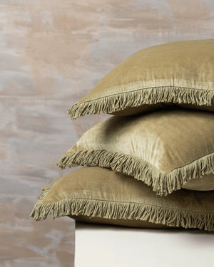 SAARDE Velvet Cushion Range | Olive