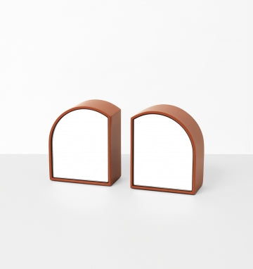 Archie Bookends Pair - Rust