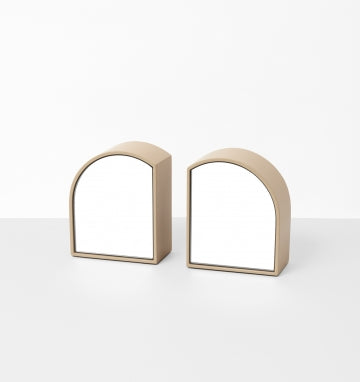 Archie Bookends Pair -Taupe