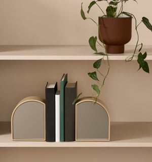 Archie Bookends Pair -Taupe