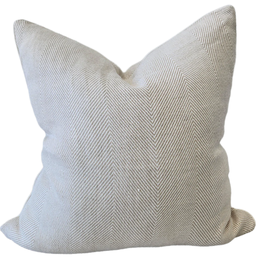 Trento Herringbone Heavyweight Pure French Linen Cushion