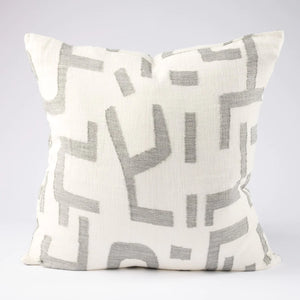 
            
                Load image into Gallery viewer, Antico Linen Cushion - White/Slate
            
        