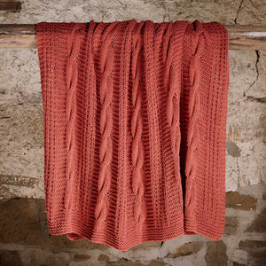 Heirloom Handwoven Throw - Rust