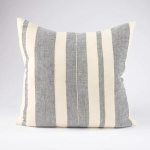 Lido Linen Cushion - White/Navy