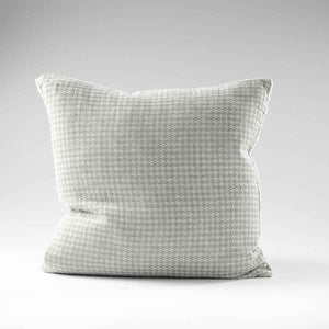 ORDONNE LINEN HOUNDSTOOTH CUSHION - PISTACHIO