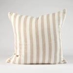 Santi Linen Cushion - White/Natural Stripe
