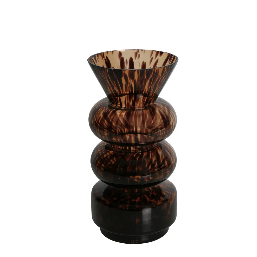 Jasper Glass Vase Large Tortoiseshell