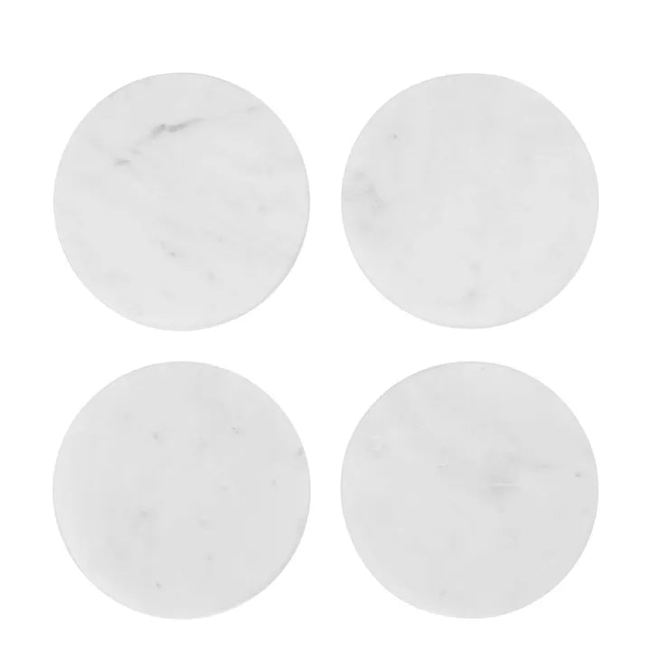 MARBLE COASTER ROUND WHITE