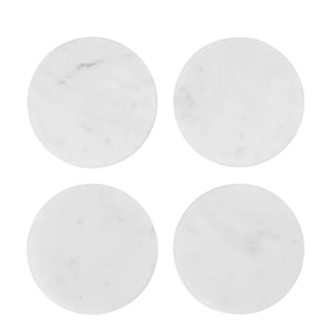 MARBLE COASTER ROUND WHITE