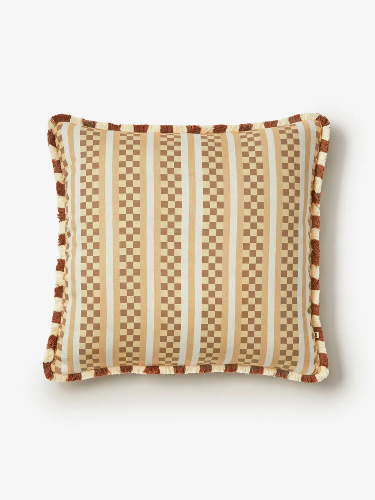 Marco Tile Ecru Linen Cushion